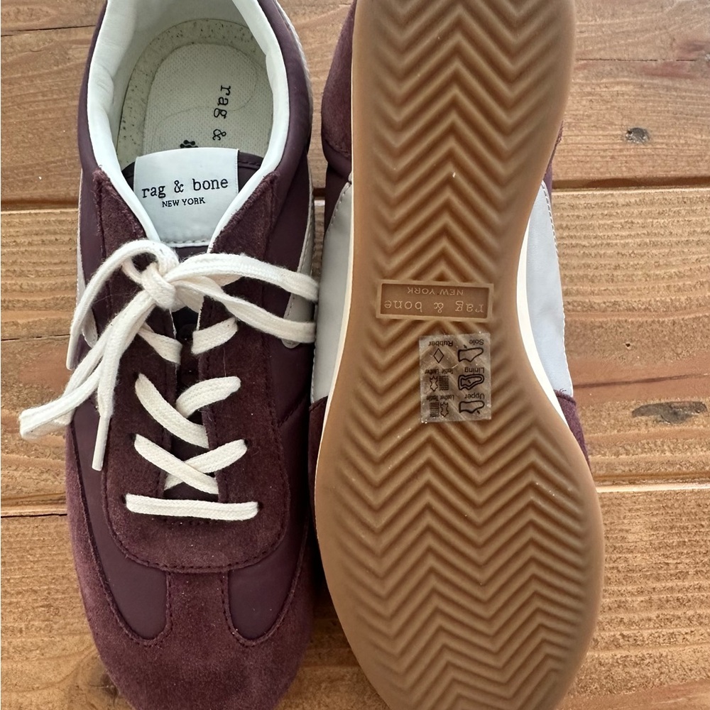 rag & bone Suede and Nylon Retro Runner Sneakers - Picture 2 of 3